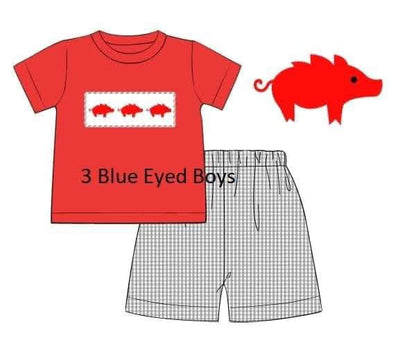 Preorder - Pig Smocked Short Set