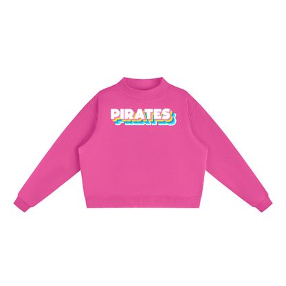 Essential Fleece Mock-Neck Crew Sweatshirt - Pirates Neon