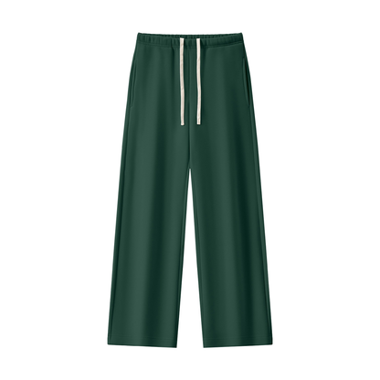 Women's Straight Leg Fleece Sweatpants - Matching Mockneck Set