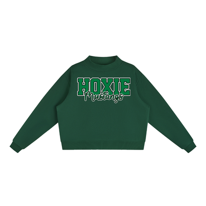 Hoxie Mustangs. Fleece Mock-Neck Crew Sweatshirt
