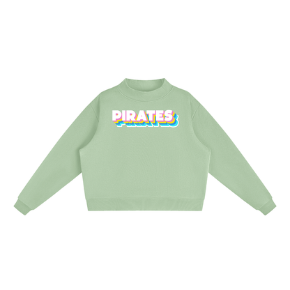 Essential Fleece Mock-Neck Crew Sweatshirt - Pirates Neon