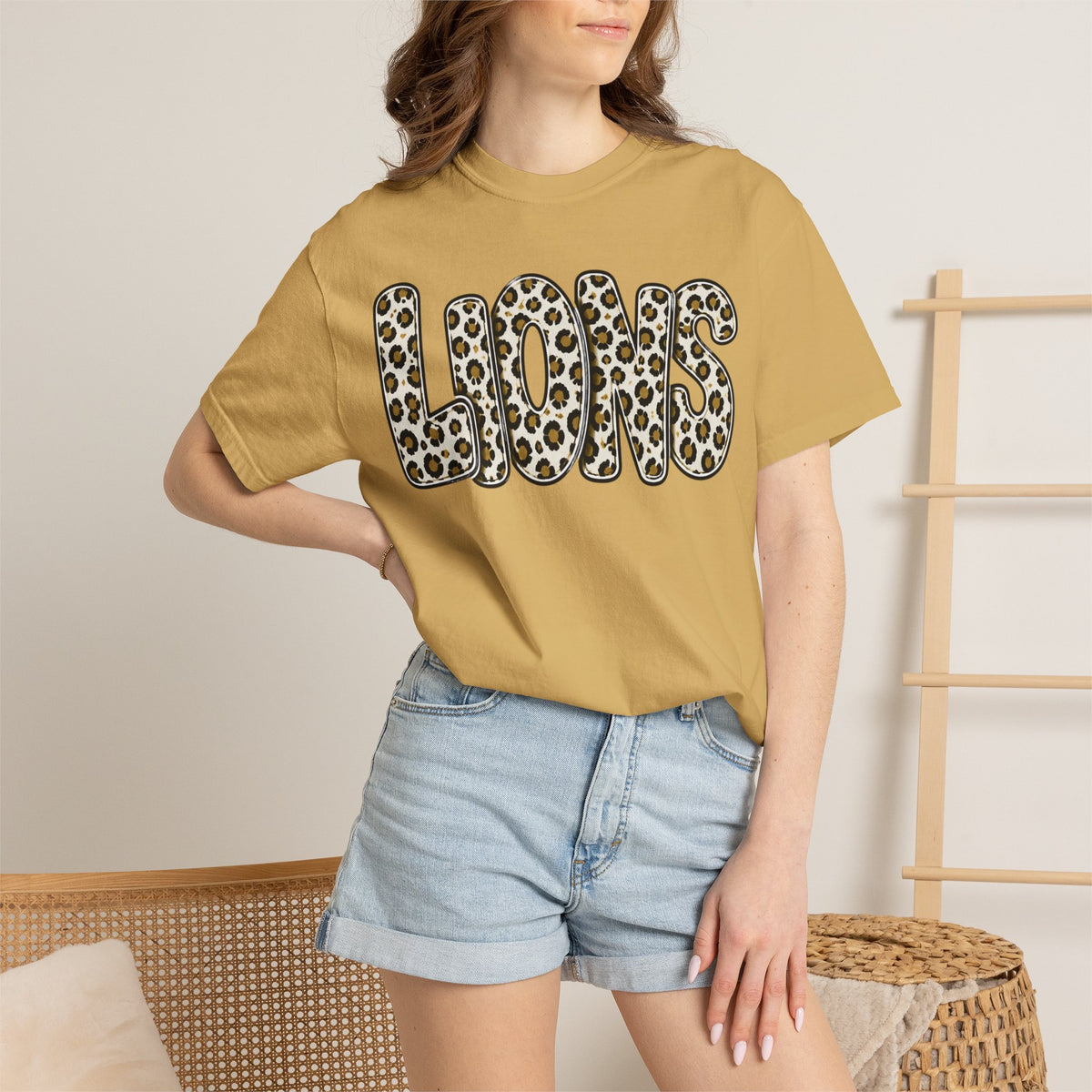 LIONS Leopard Stacked Graphic T-Shirt - ADULT