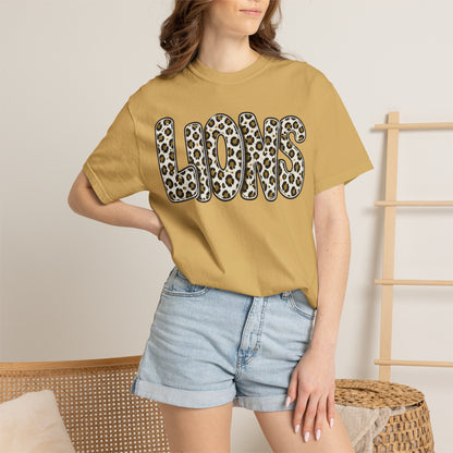 LIONS Leopard Stacked Graphic T-Shirt - ADULT