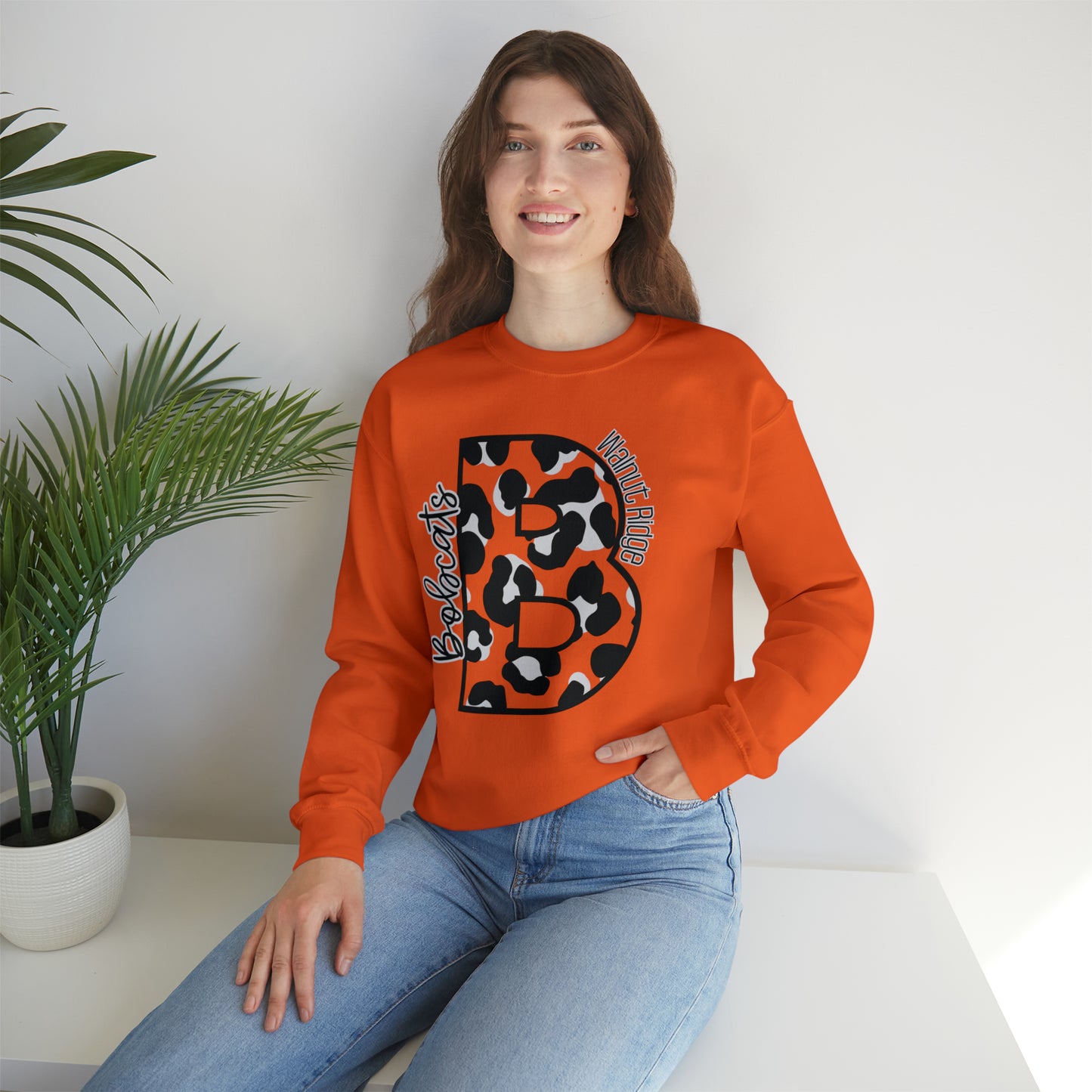 Bobcats Leopard Heavy Blend™ Crewneck Sweatshirt