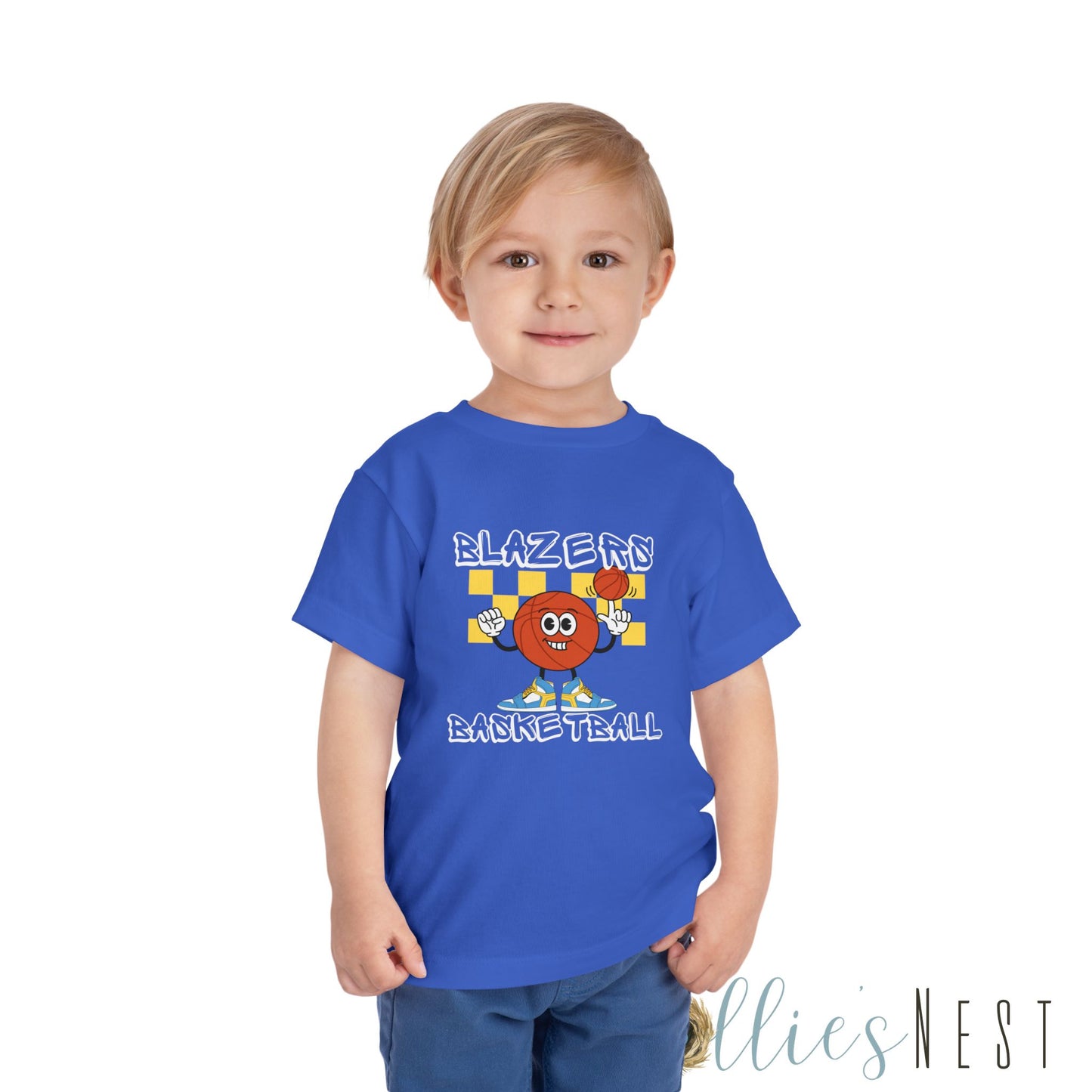 Toddler Blazers Basketball Mascot Short Sleeve Tee