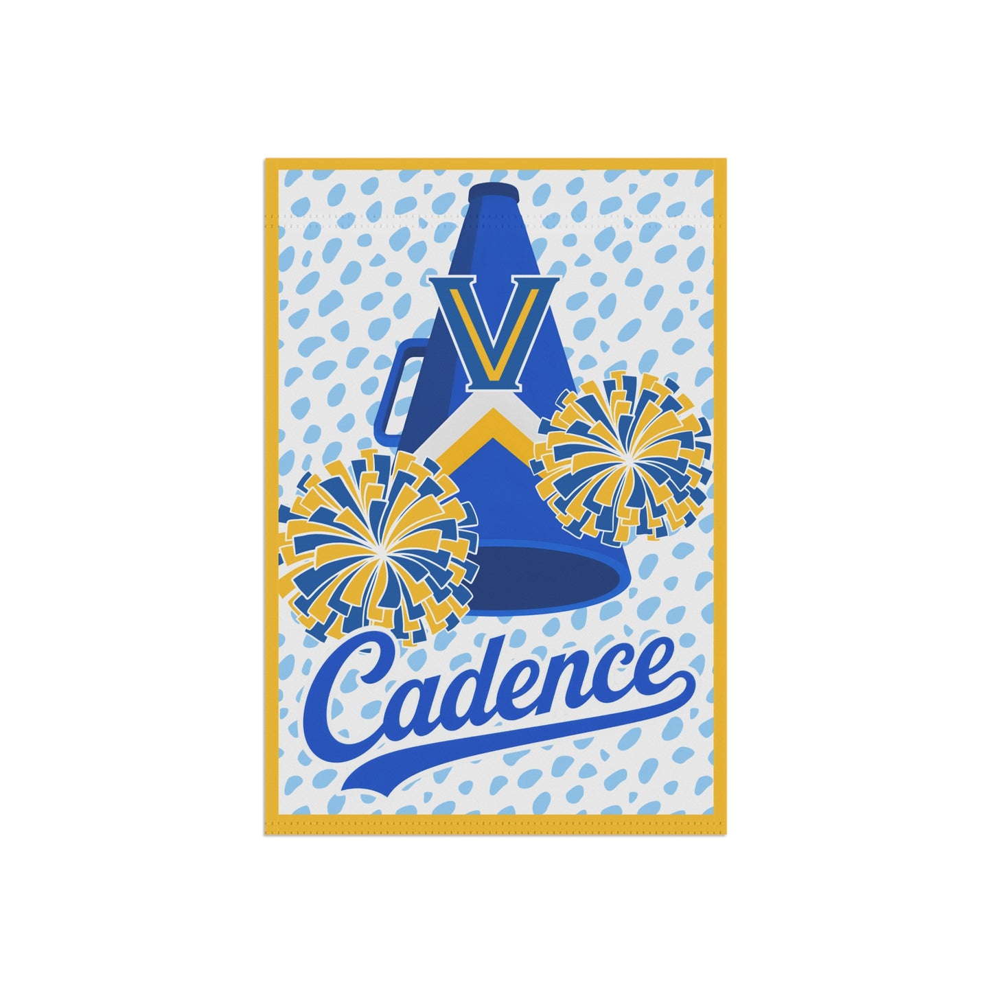Personalized Megaphone Garden Flag – Personalized 'Cadence' School Spirit Banner