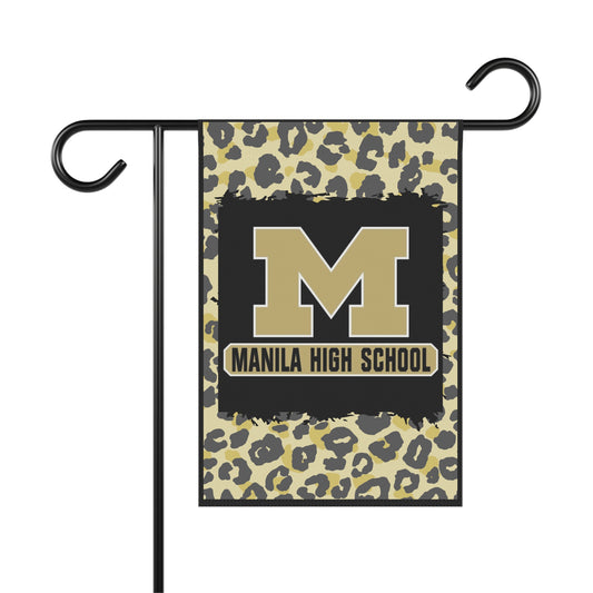 Manila High School Leopard Print Garden Flag