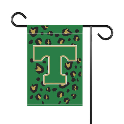 GCT Eagles Yard Flag. Green Leopard "T" logo