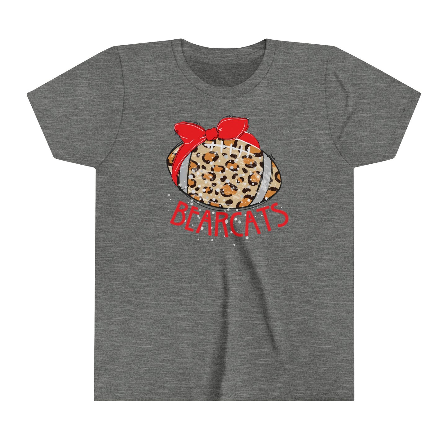 Youth Bearcats Leopard football Short Sleeve Tee