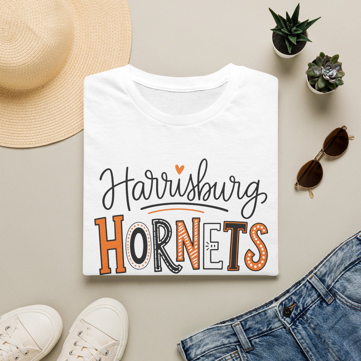 Harrisburg Hornets Adult T-Shirt — Cheerful School Spirit Tee