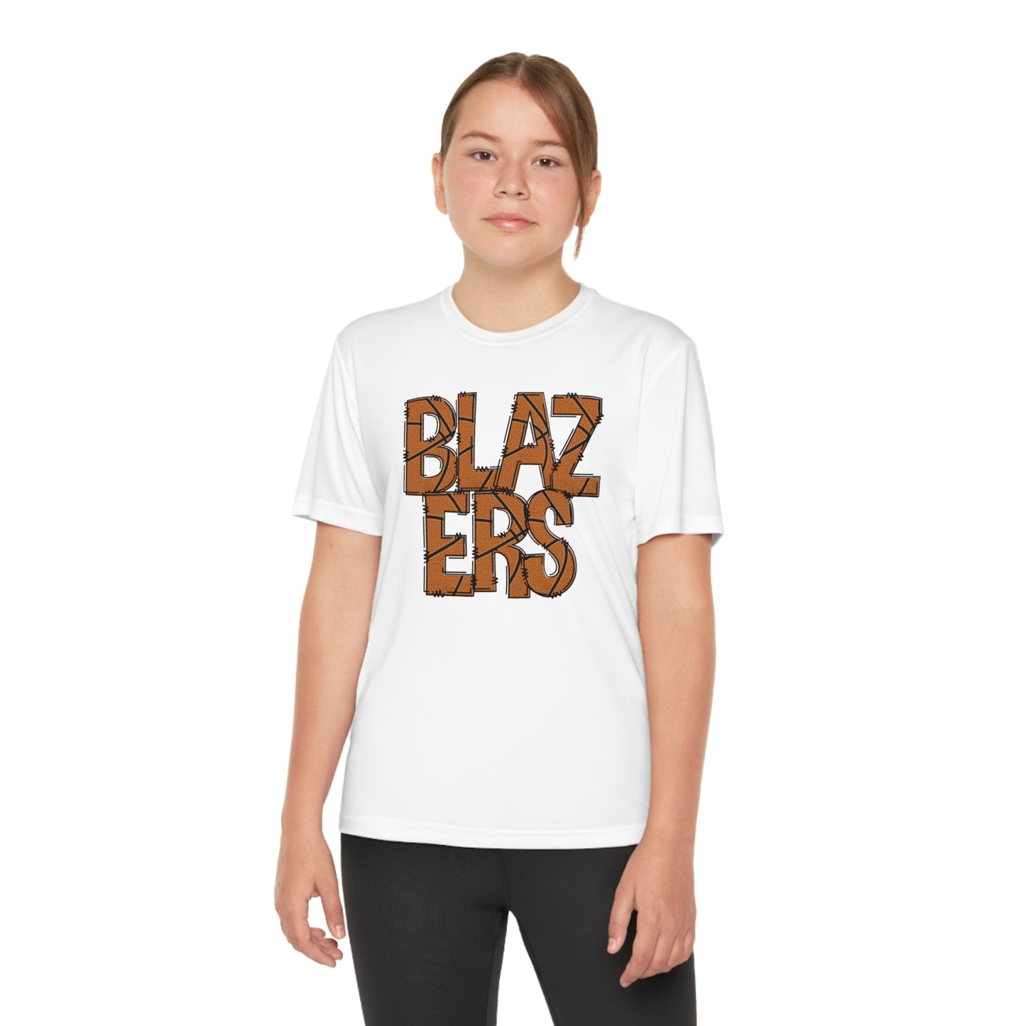 Youth Competitor Tee. Basketball Font Blazer