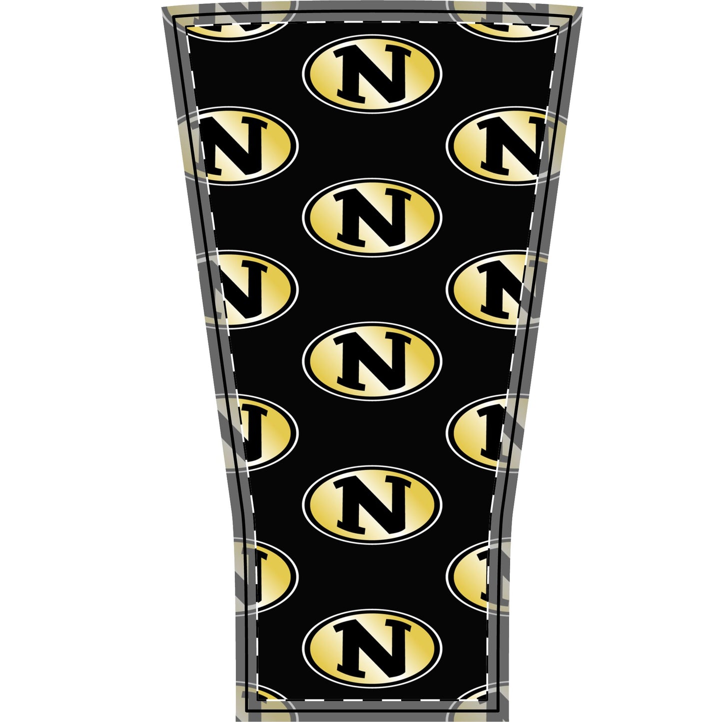 Nettleton Raiders "N" Logo Pattern Arm Sleeve — Gold & Black Sports Compression Sleeve