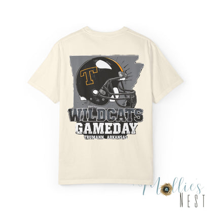 Trumann Wildcats Gameday Football T-Shirt — Arkansas Helmet Tee