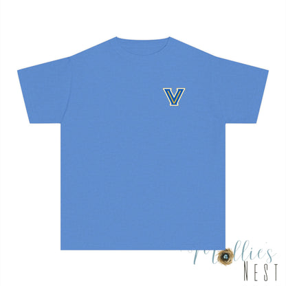 Youth Valley View. "V" logo. Simple Comfort Color Shirt