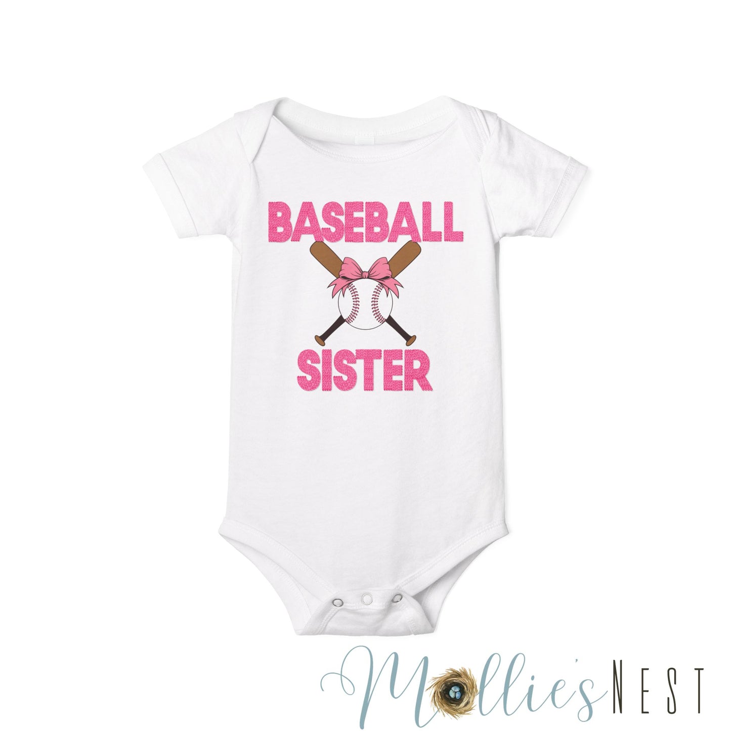 Baseball Sister Infant Jersey One Piece - Adorable Baby Bodysuit for Little Sports Fans