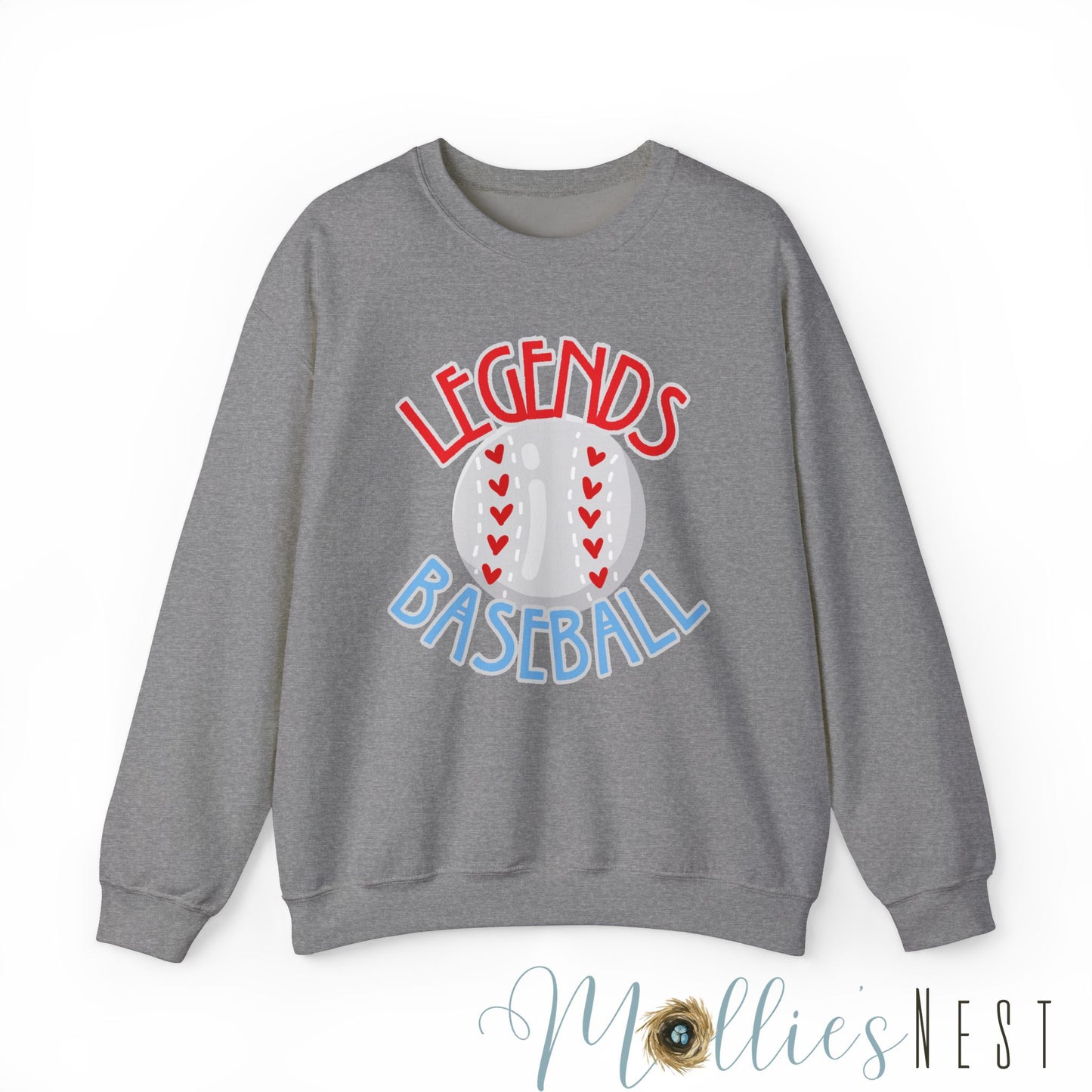 Unisex Heavy Blend™ Crewneck Sweatshirt. LEGENDS BASEBALL