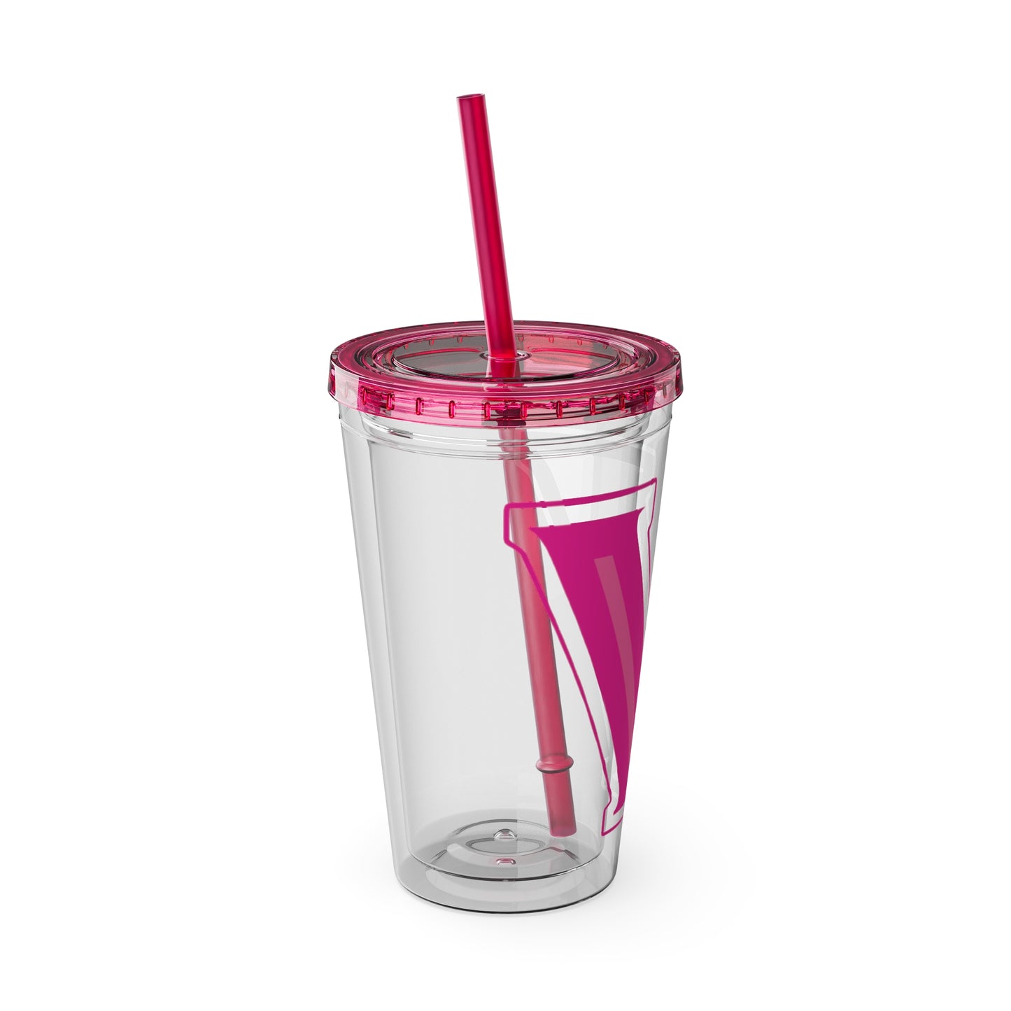 Valley View PINK Sunsplash Tumbler with Straw, 16oz