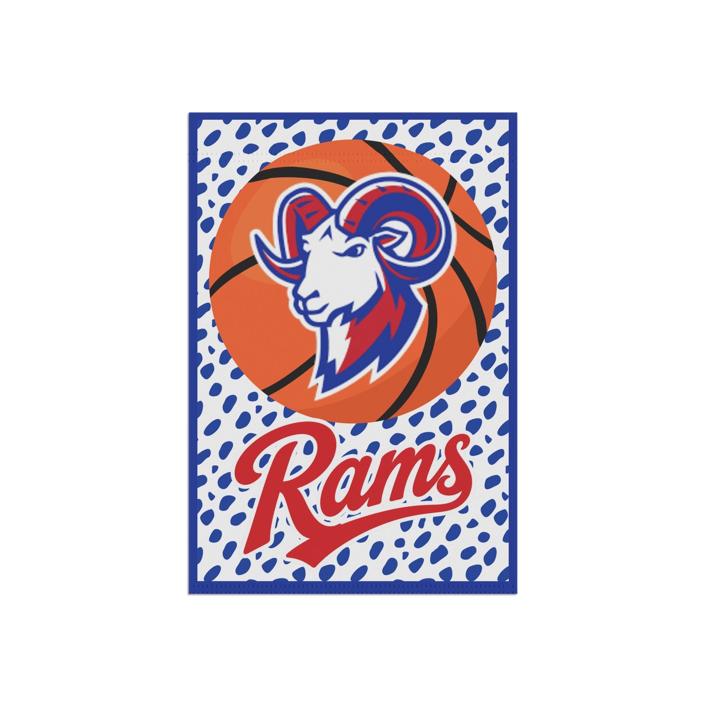 Rams Basketball Yard Flag