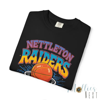 Unisex Basketball T-Shirt - 'Nettleton Raiders' Retro Basketball- Perfect for Game Day, Sports Events, Gift, Retro Vibe, Casual Wear