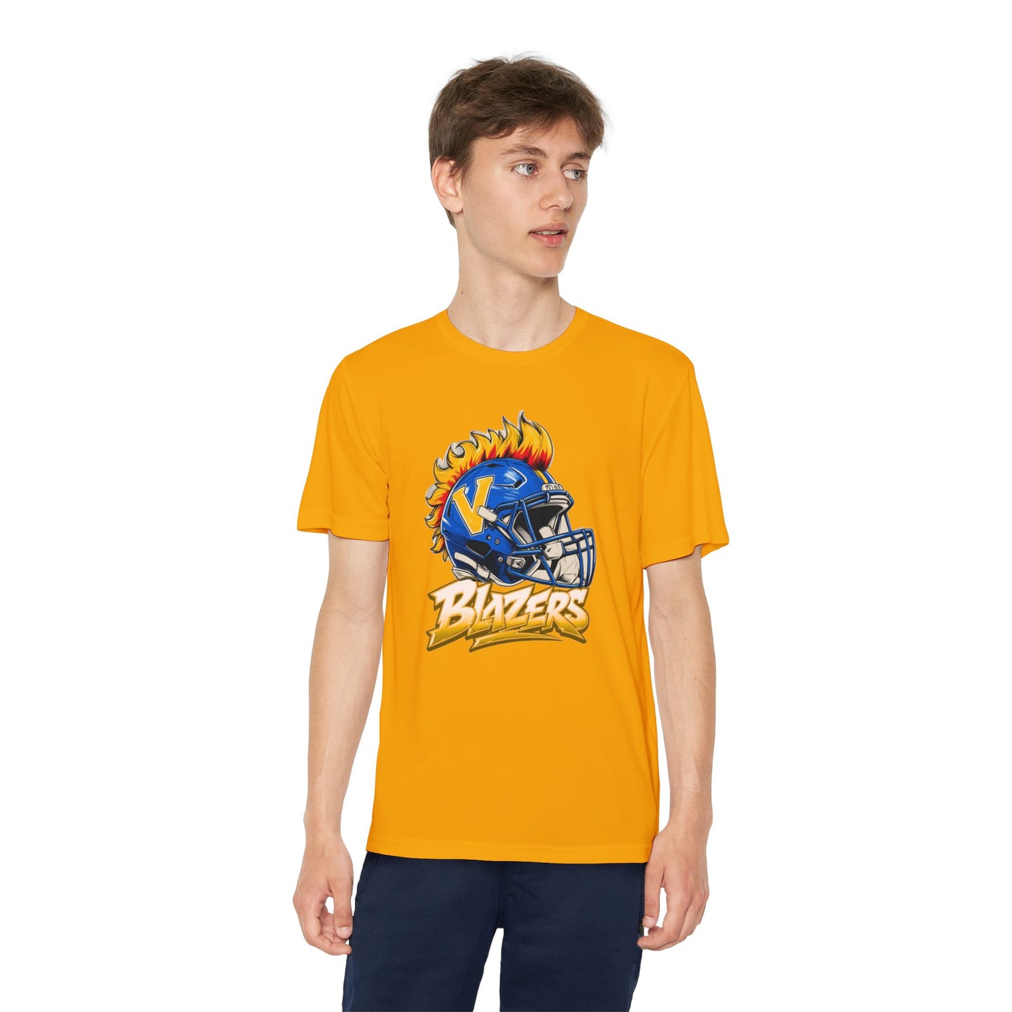 Youth FLAME Helmet Blazers. DRIFIT Football Shirt
