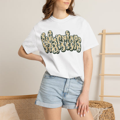 Warriors Leopard Script T-Shirt
