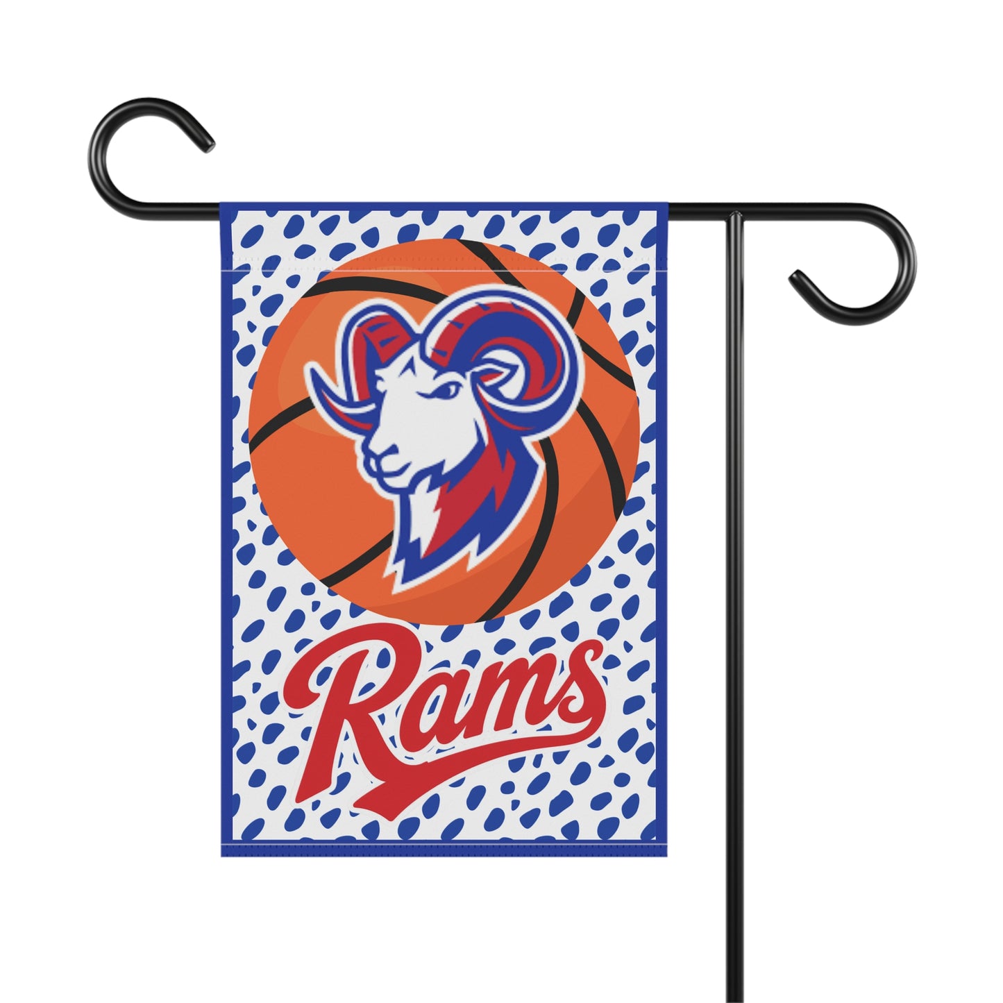 Rams Basketball Yard Flag
