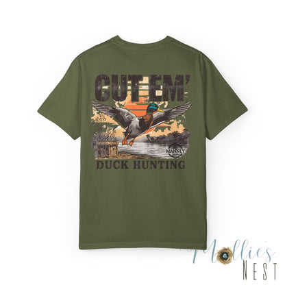 Duck Hunting T-Shirt — "Cut Em'" Mallard Graphic Tee