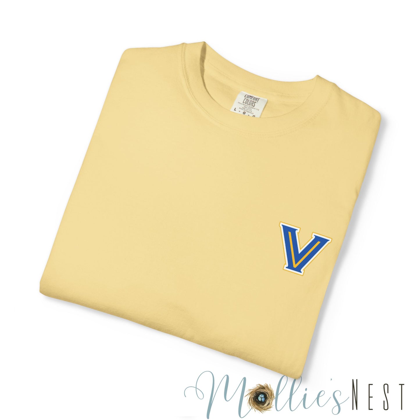 Valley View Light the Flame Football Helmet T-Shirt | Unisex Garment-Dyed Tee for Football Fans, Game Day Shirt, Sports Apparel, Casual Wear