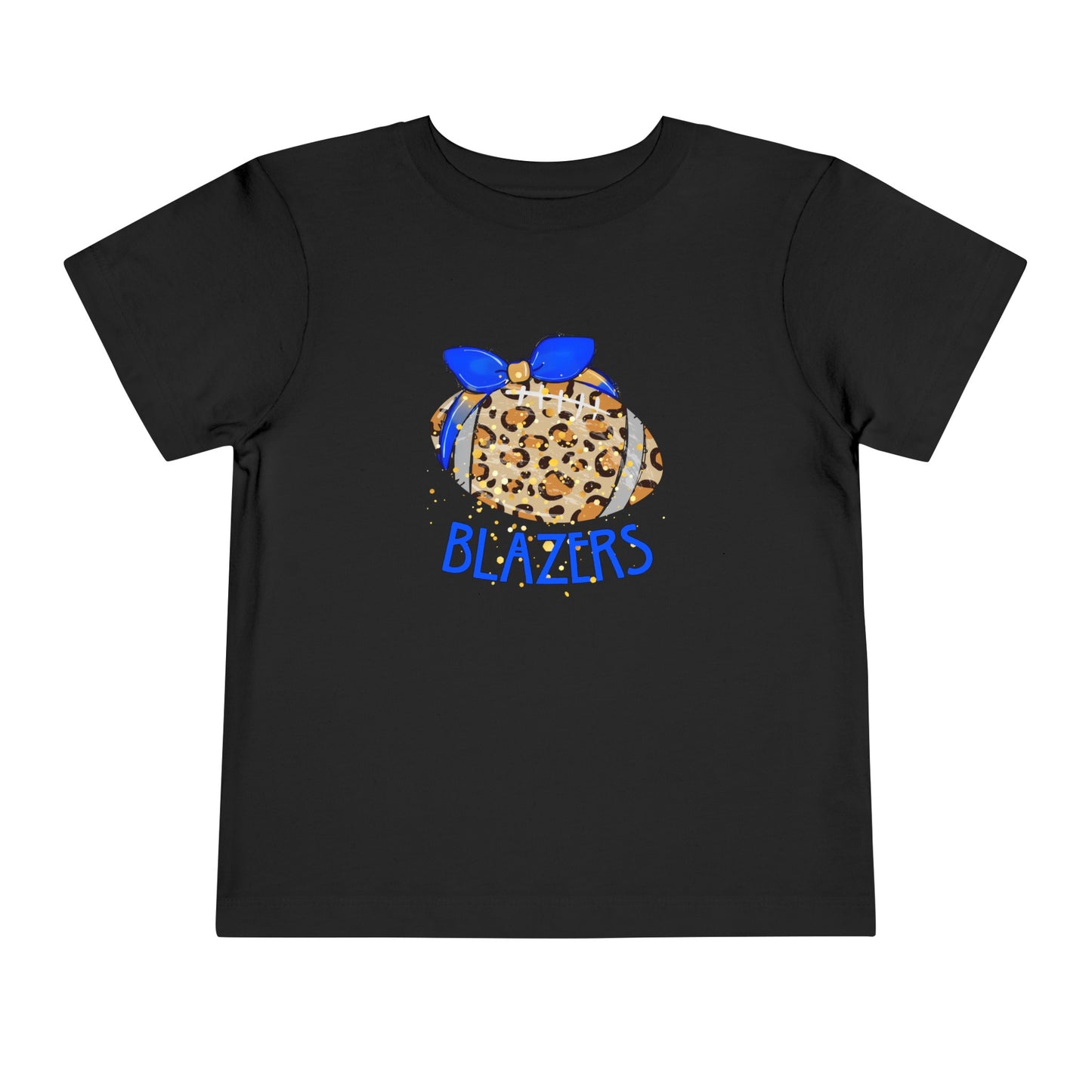 Toddler Leopard Blazer Football. Short Sleeve Tee