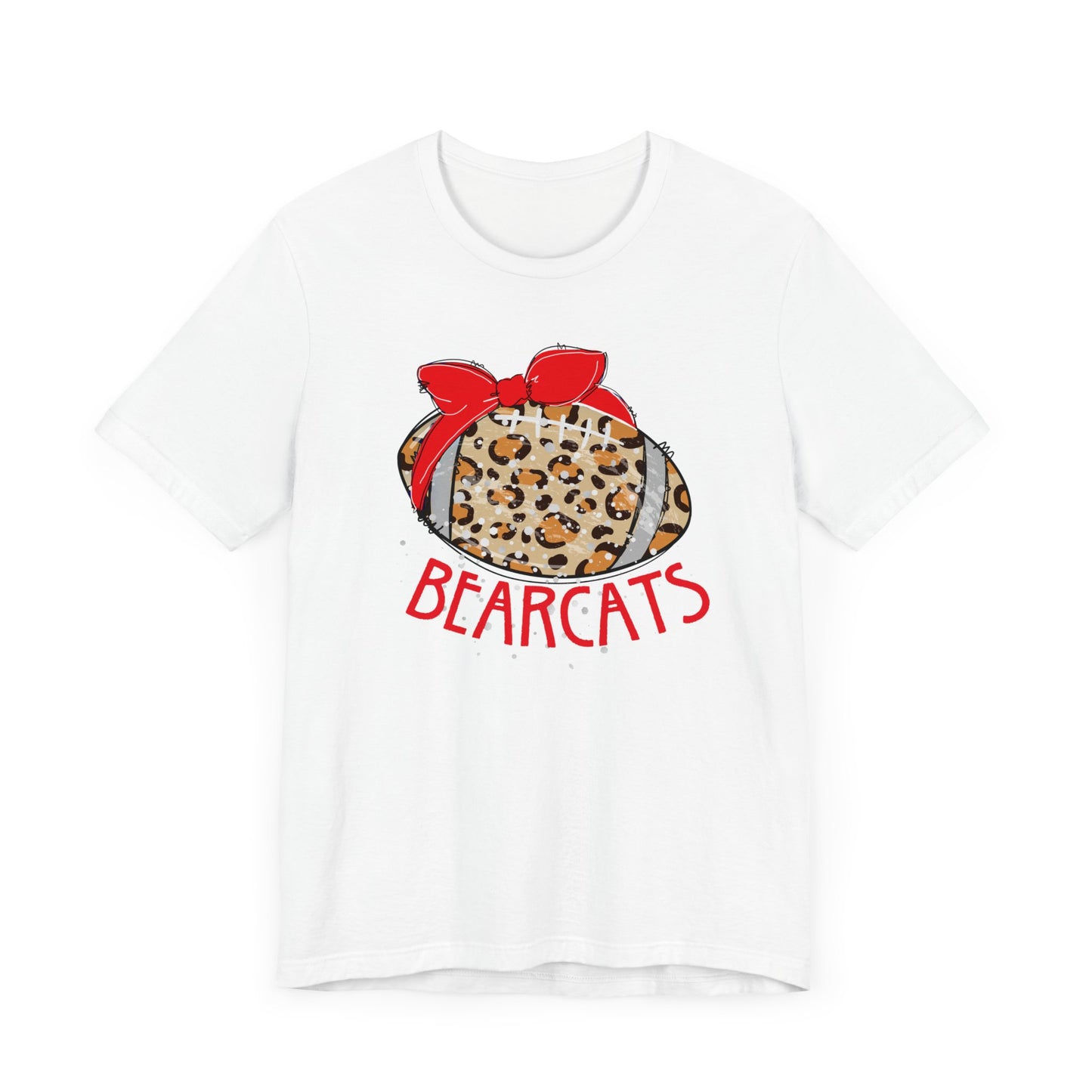 Bearcats Leopard Football Jersey Short Sleeve Tee