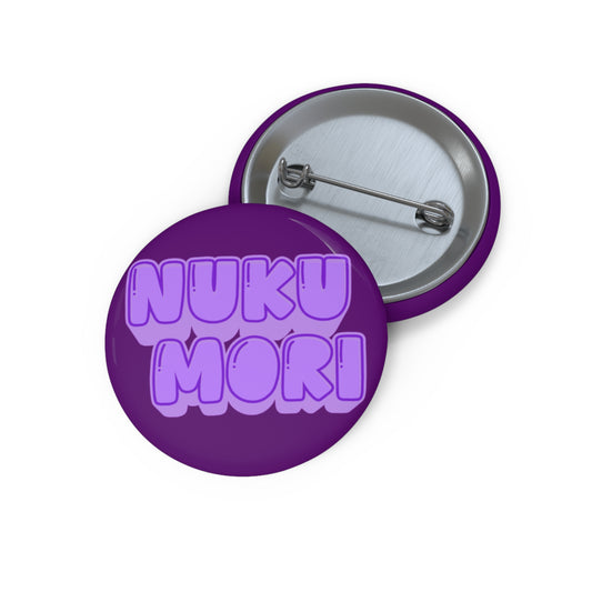 Nukumori Purple Bubble Pin Button 1.25"