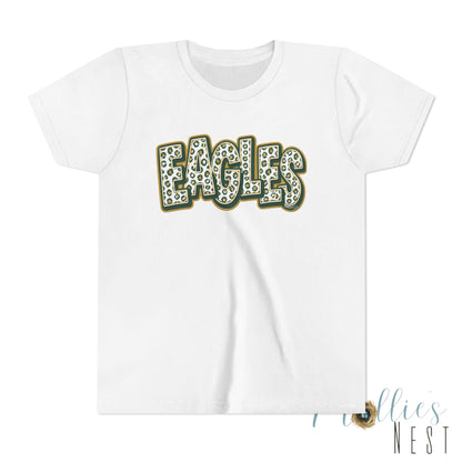 YOUTH GCT, Eagles Tee — Leopard Stacked