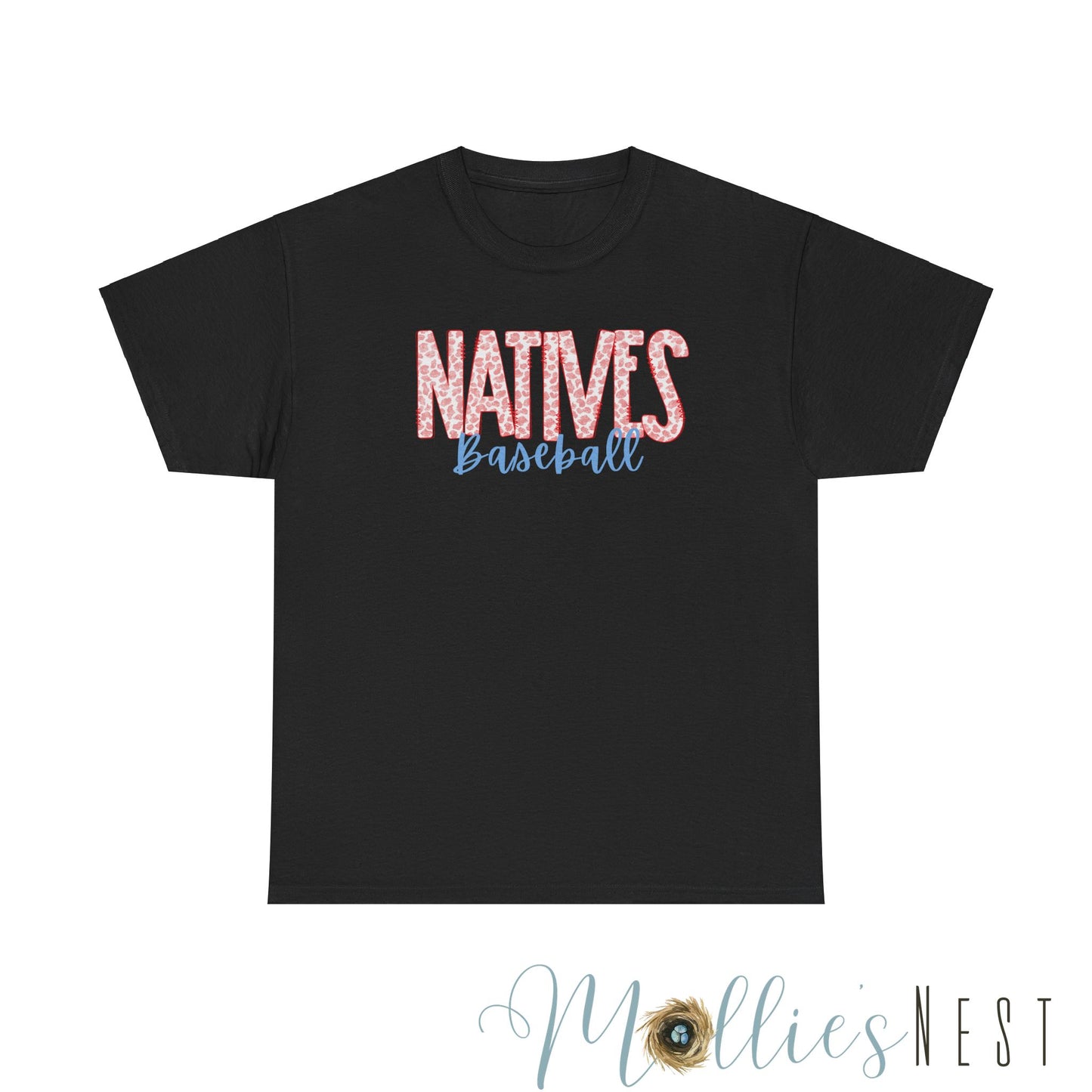 Leopard Natives Baseball Heavy Cotton Tee. NATIVES 25