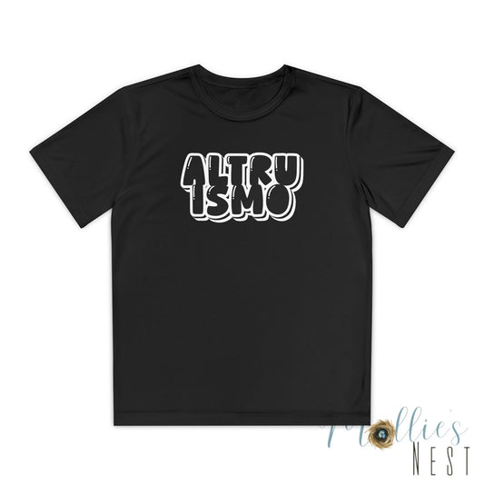 Altruismo Youth Drifit — Bold Retro Logo Kids T‑Shirt