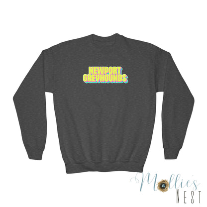 YOUTH. Newport Greyhounds Neon Crewneck Sweatshirt