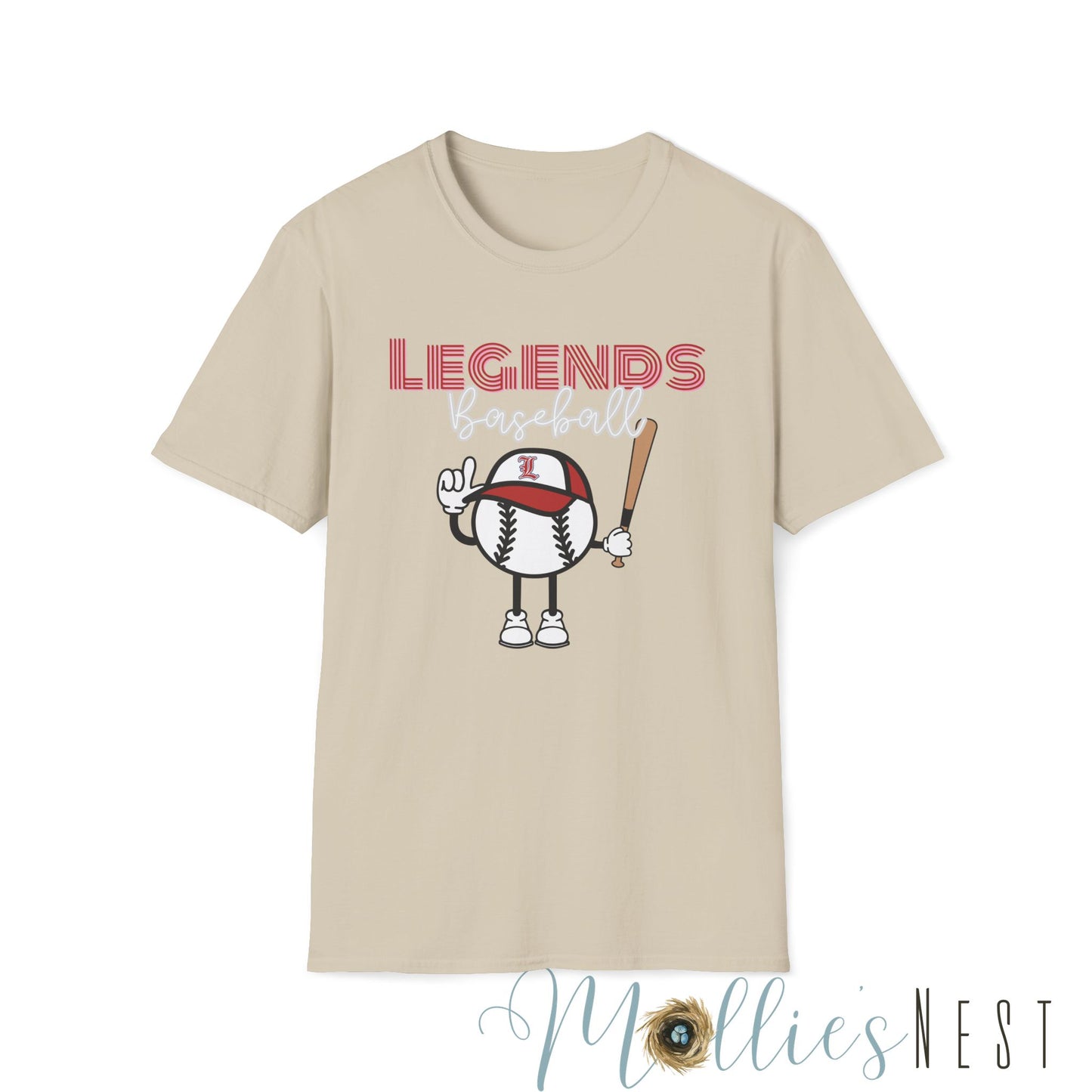 Unisex Softstyle T-Shirt. LEGENDS BASEBALL