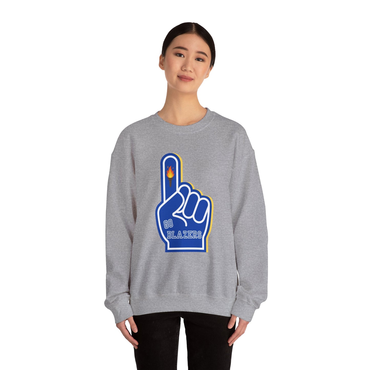 Unisex Heavy Blend™ Crewneck Sweatshirt. Foam Finger Valley View