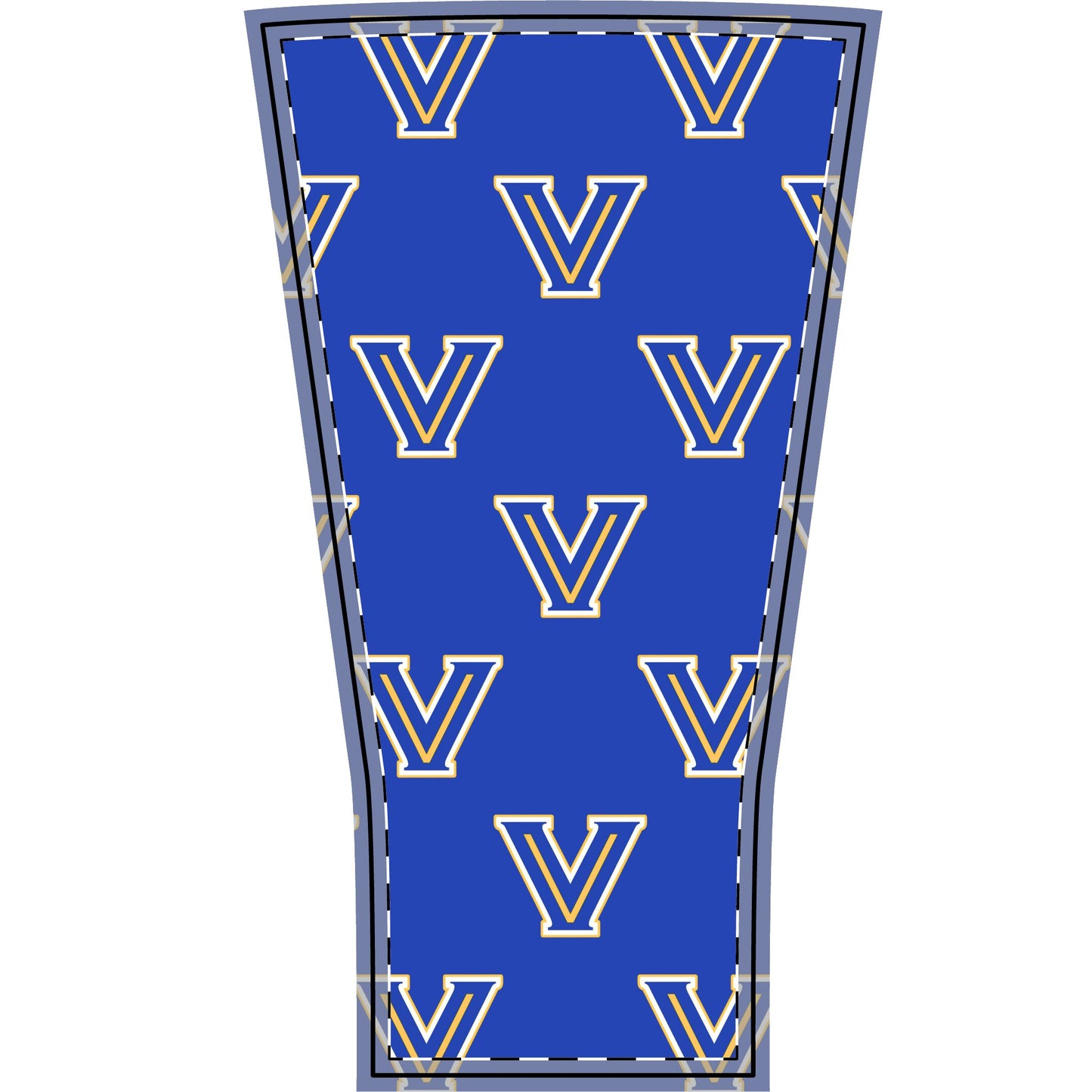 Blue Valley View Logo "V" Pattern Arm Sleeve — Gold & Blue Sports Compression Sleeve