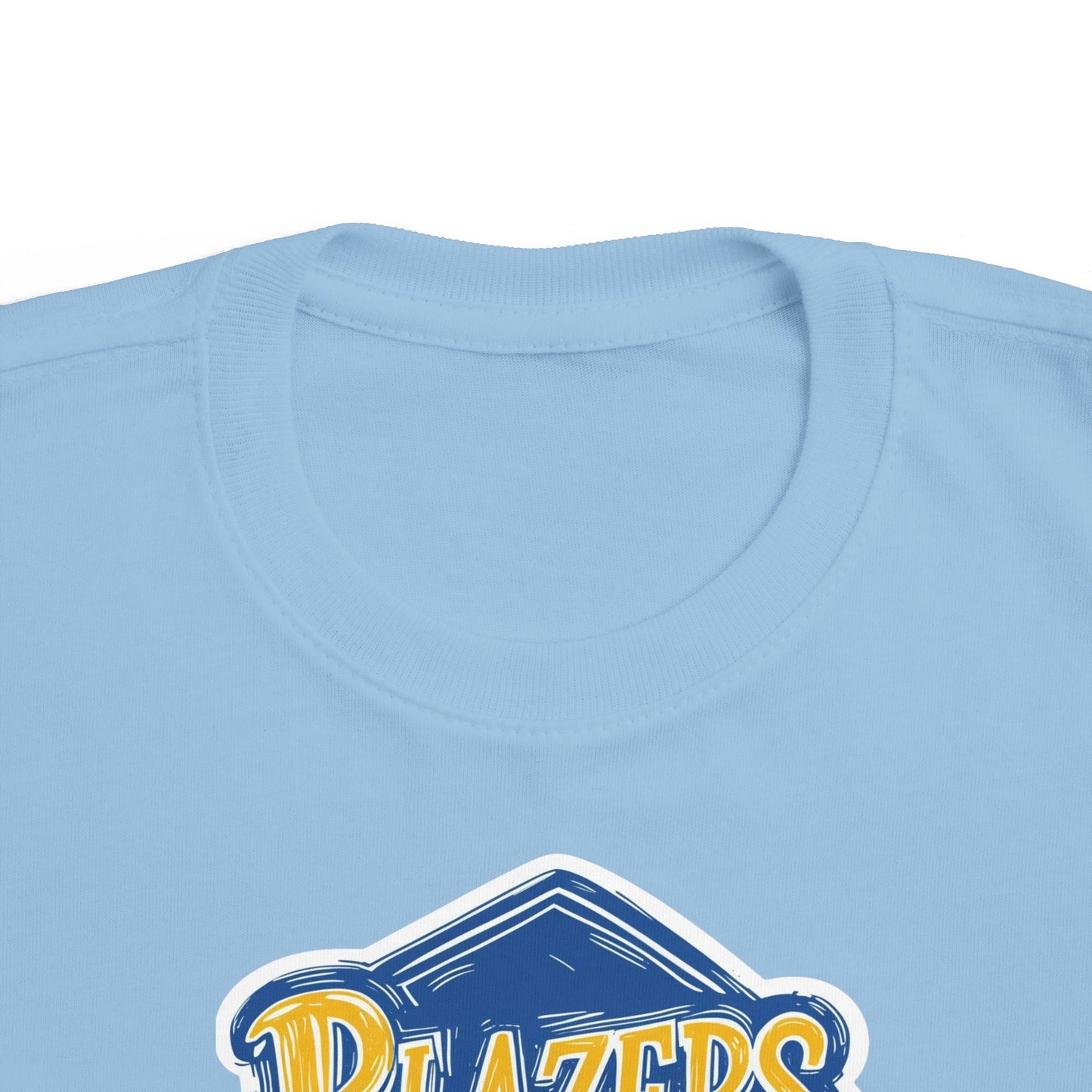 Toddler BLAZERS Retro Logo T‑Shirt — Valley View (Vintage Blue & Gold)