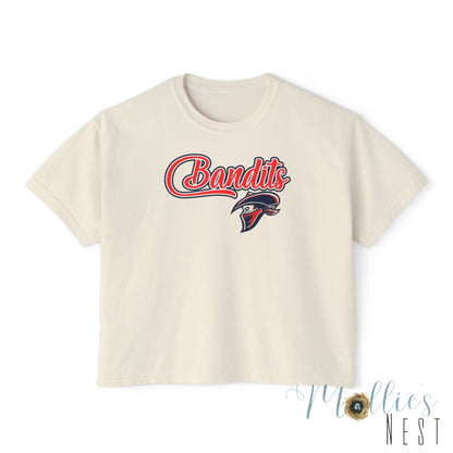 Women’s Boxy Tee – “Bandits” Baseball Graphic Shirt