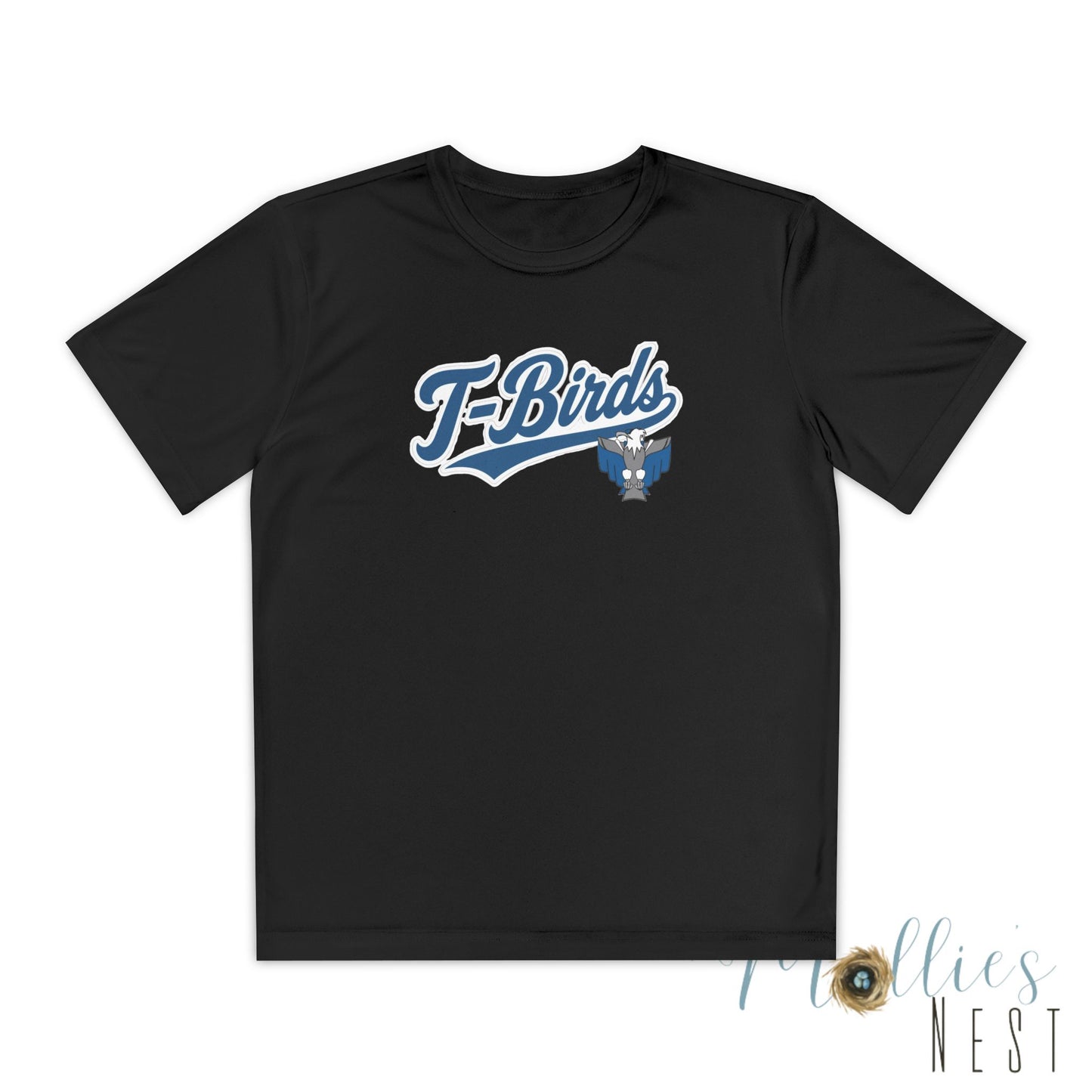 Cross County. Thunderbirds Youth Drifit — Script Logo Team Shirt