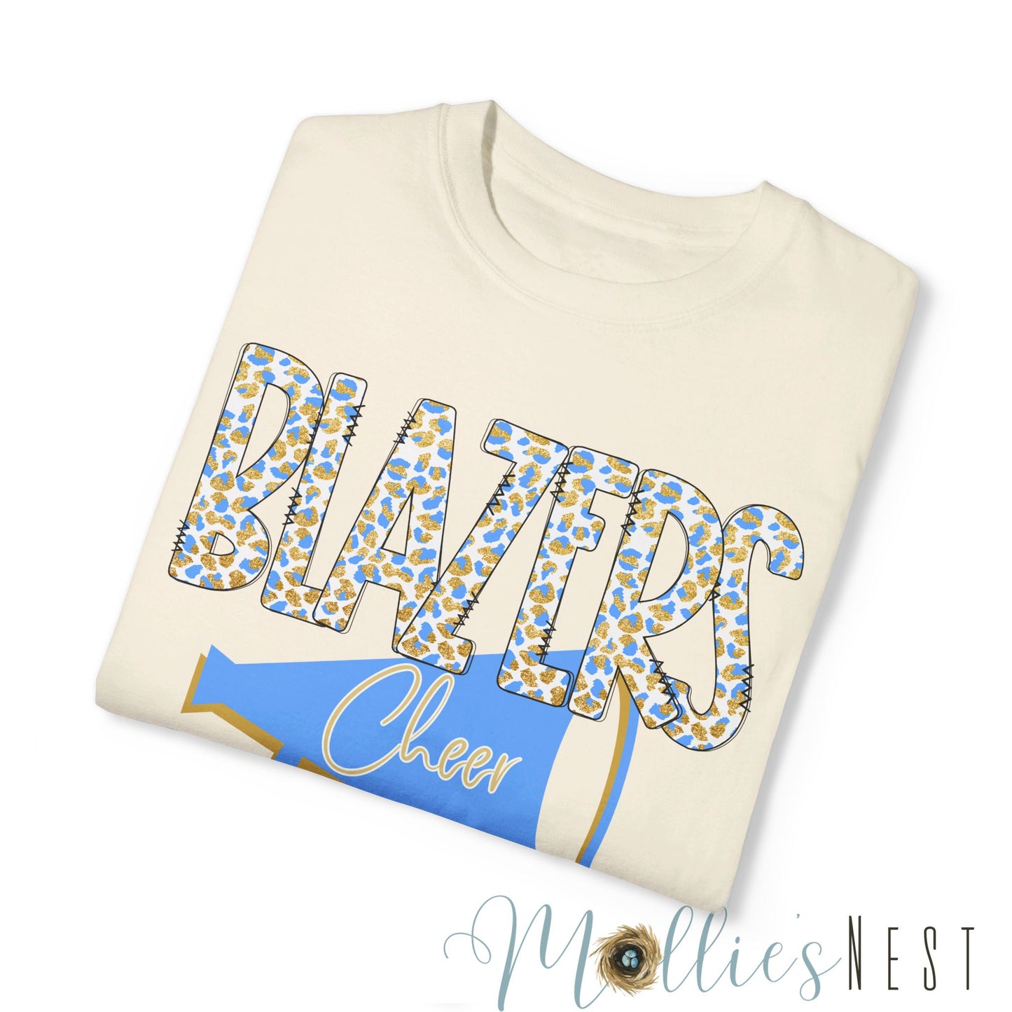 Blazers Leopard Cheer. Garment-Dyed T-shirt