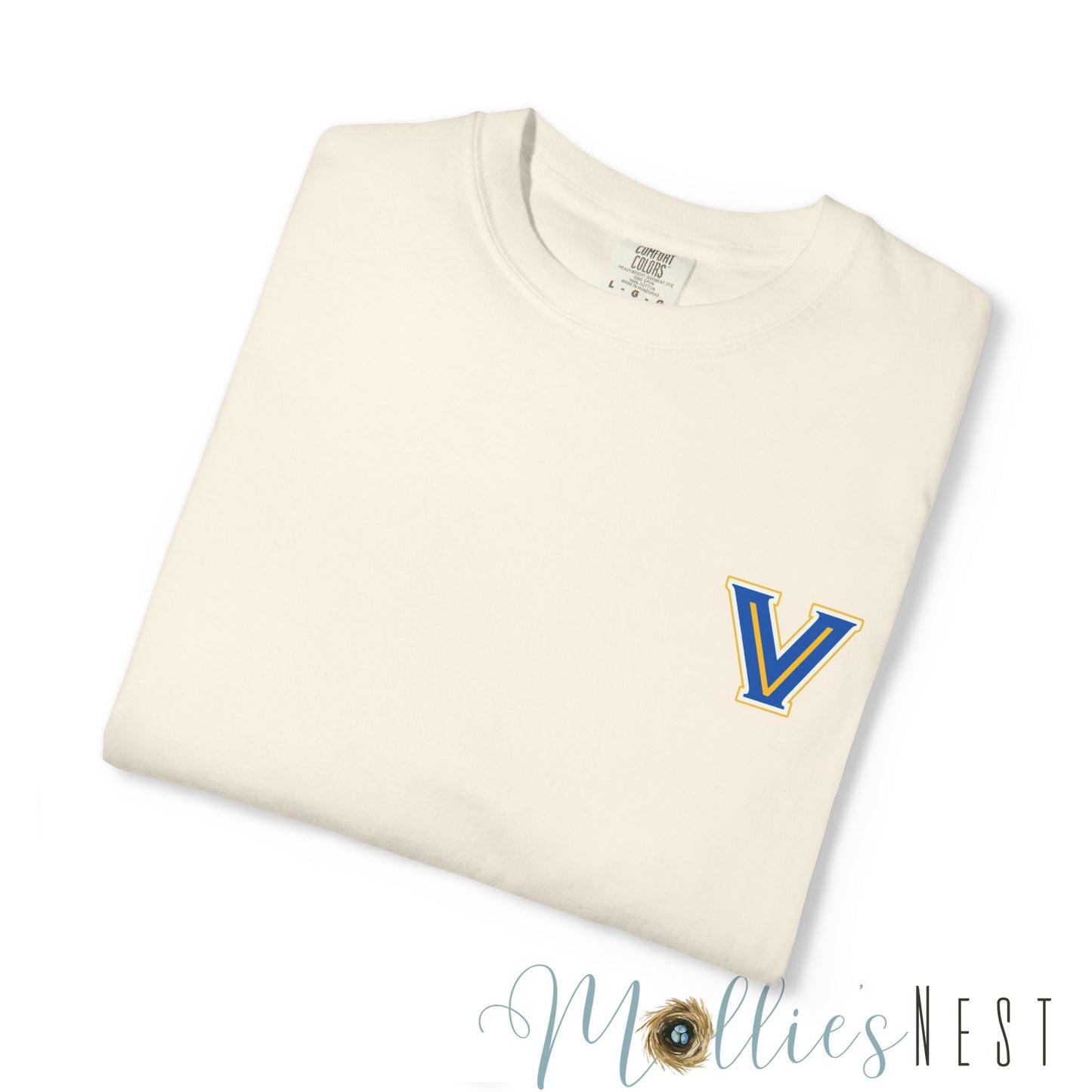 Valley View Light the Flame Football Helmet T-Shirt | Unisex Garment-Dyed Tee for Football Fans, Game Day Shirt, Sports Apparel, Casual Wear