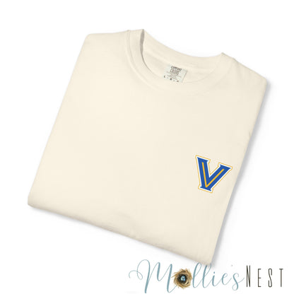 Valley View Light the Flame Football Helmet T-Shirt | Unisex Garment-Dyed Tee for Football Fans, Game Day Shirt, Sports Apparel, Casual Wear