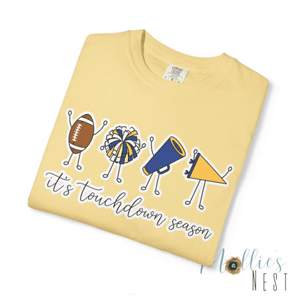 Touchdown Season (Blue/Yellow) T-Shirt — Football Friends Graphic Tee