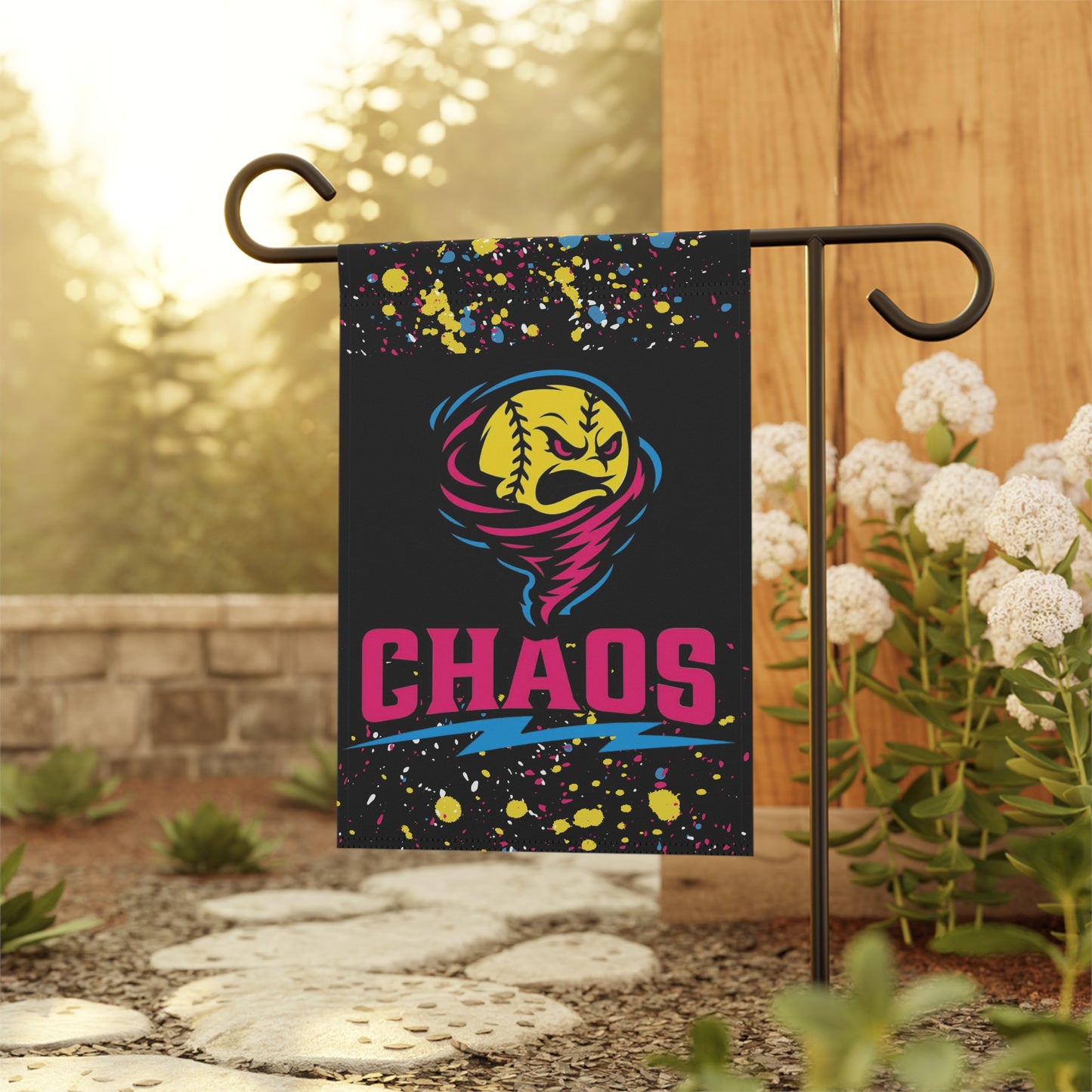 Chaos Softball Garden Flag - Sports Yard Banner