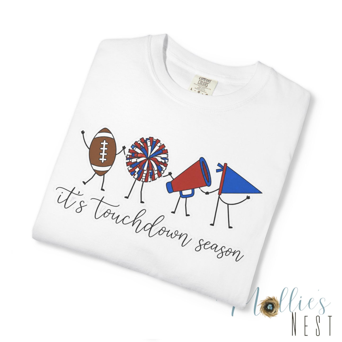 Touchdown Season (Blue/Red) T-Shirt — Football Friends Graphic