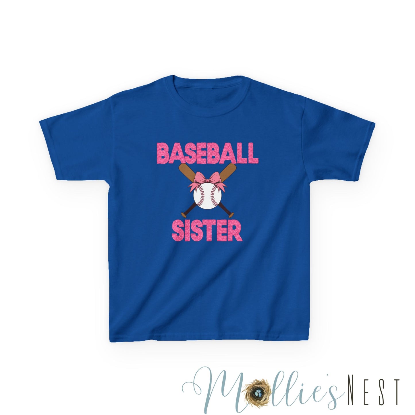Baseball Sister Kids Heavy Cotton Tee - Cool Tee for Young Baseball Fans