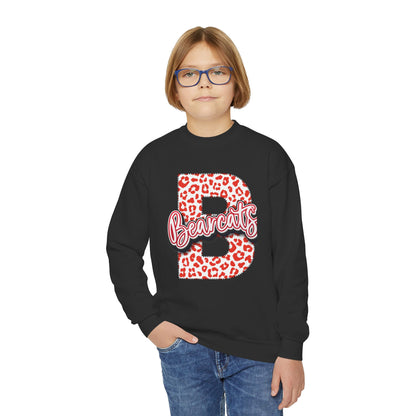 Youth. Brookland Bearcats Leopard B Youth Crewneck Sweatshirt