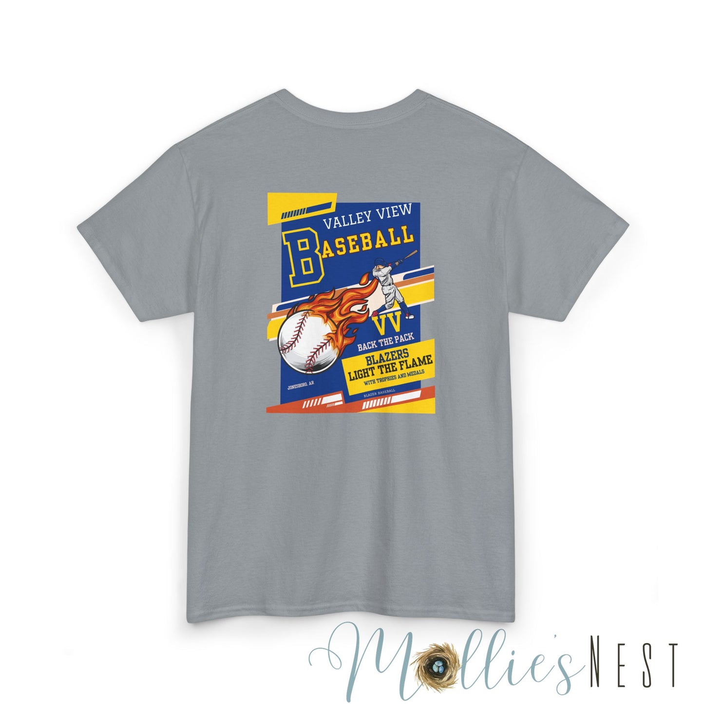 Valley View Baseball Unisex Heavy Cotton Tee - Manly Design for Sports Fans